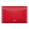 Valentino Rockstud Studded Edge Hook Closure Calfskin Messenger Bag Women Shoulder Bag Red VW2B0181VSFJU5