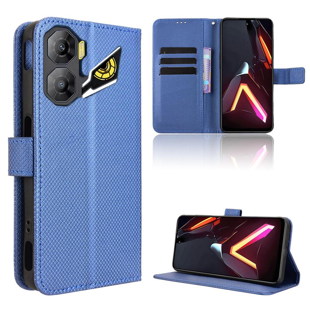 For ZTE Nubia Neo 3 5G Leather Wallet Case with Strap Diamond Texture Phone Cover