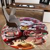 1pc Anime Cat with Thousand Yen Coin Round Carpet - Office Chair Mat, Non-Slip Rug for Home Decor, Living Room, Bedroom