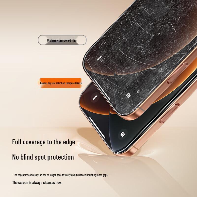 Baseus Staubfreier gehärteter Glas-Displayschutz für iPhone