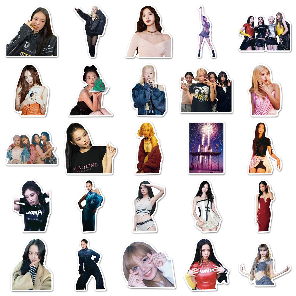 50 blackpink star peripheral creative pattern stickers beautify notebook earphones DIY decorative stickers