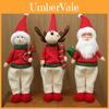 Christmas Santa Doll Decor With Fabric Material For Holiday Window Display