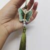 1PC Pearl Phone Bag Butterfly Tassel Hanging Ornament Embroidery Exquisite