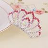 Korean Style Crown Jewelry Comb Hair Ornaments Princess Rhinestone Crown Alloy Colorful Girls Birthday Dance Hair Accessories