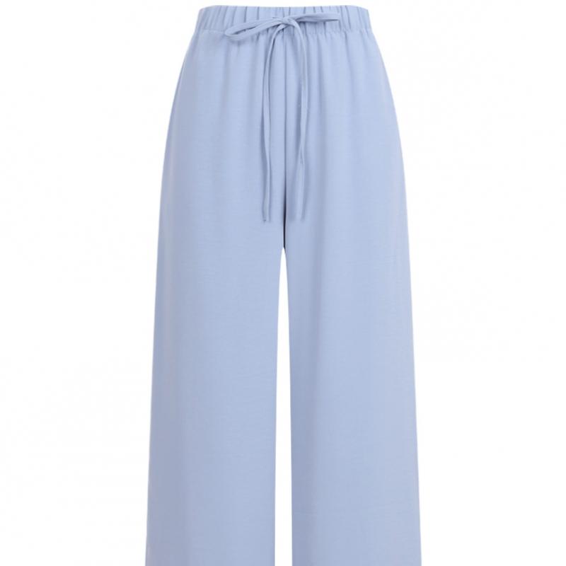 Shop Women Ribbon Waistband Cool Ice Wide Pants Pink Pic Wpt 20649