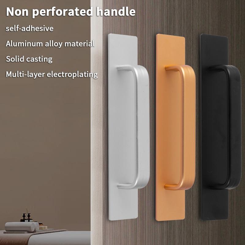 1 Pz Maniglie Autoadesive Istantanee per Cassetti e Armadi, Maniglie per Porte Adesive in Alluminio, Design Senza Foratura