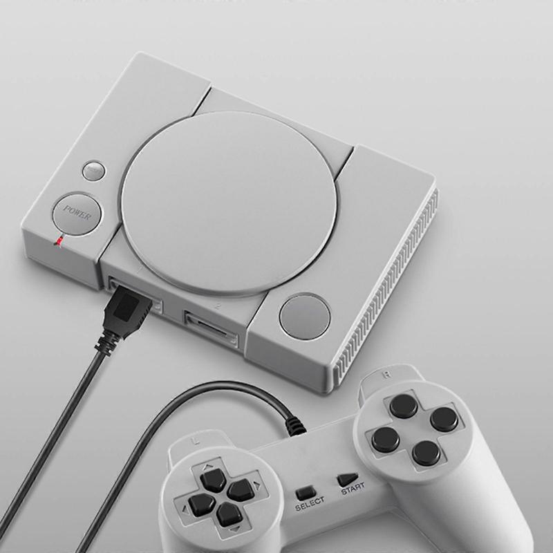 PS1 Mini Game Console Two Game Controllers AV Video Output Built-in 620  Games Support Two Players