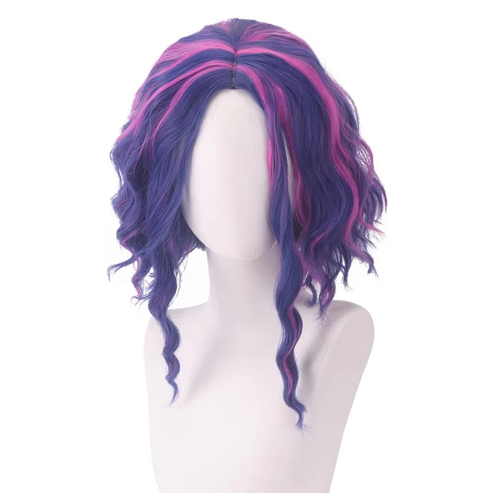 Anime My Hero Academia Lady Nagant Cosplay Pruik Seizoen 6 Lady Nagant Lange Blauwe En Paarse Halloween Cosplay Pruik Synthetische Pruik blue