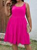 European & American Plus Size Sleeveless A-line Midi Dress for Spring/Summer 2025