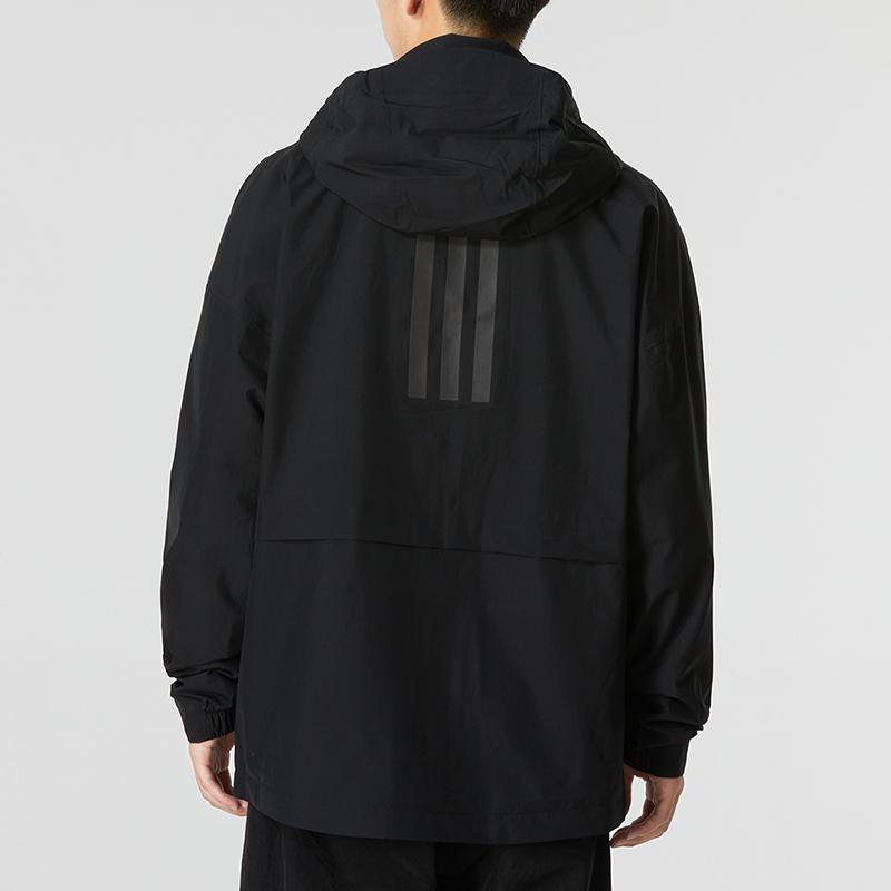 Adidas Traveer Woven Casual Jacket With Logo Stripes Men Jackets Black HG6016
