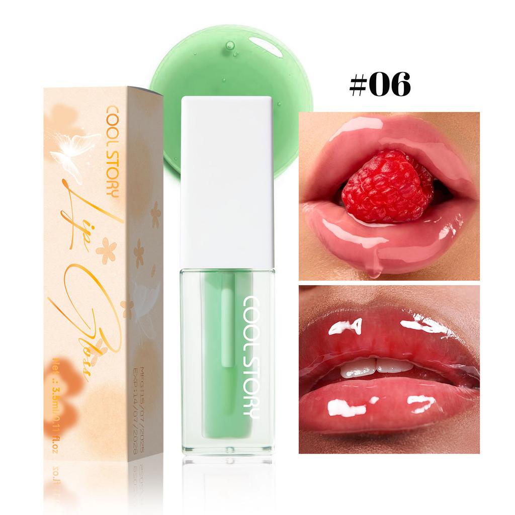 Shimmer Lip Oil Tinted for Fuller Lip Effect, Collagen Lip Gloss, Moisturizing Lip Care Extreme Volume Lip Essence Lips Enhancer
