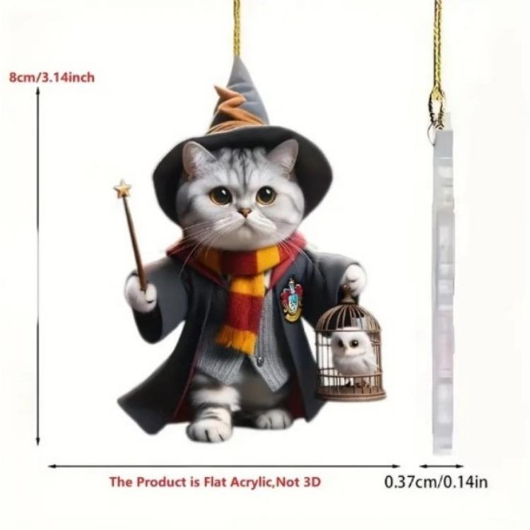 Oglindă retrovizoare pentru mașină, 3d, pisică suspendată, ornamente în formă de animal, accesorii pentru rucsac, împodobiri creative, decor decorativ pentru mașină