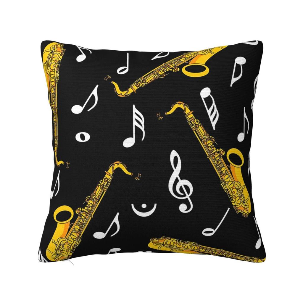 Saxophonspieler - Musik Kunst Mädchen Y2k Grafik Quadratischer Kissenbezug Kissenhülle Kissenbezug Überwurf-Kissenbezug für Zuhause Schlafzimmer