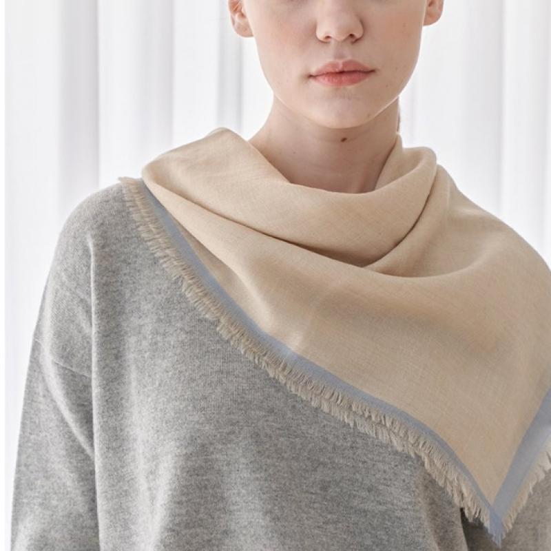 Dal Cashmere Air Scarf Square Beige