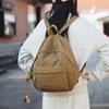 Schultasche Einfarbig Literarisch und Leicht Kleiner Rucksack Damen Japanisch Einfach Reise Bergsteiger Rucksack Gefaltete Textur Kleine Schultasche