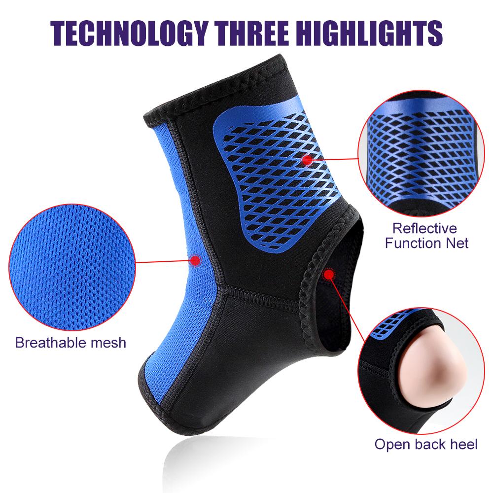 Bracetop Compression Ankle Brace Support for Football Basketball Sports Protective Gym Accessory 1 Pc