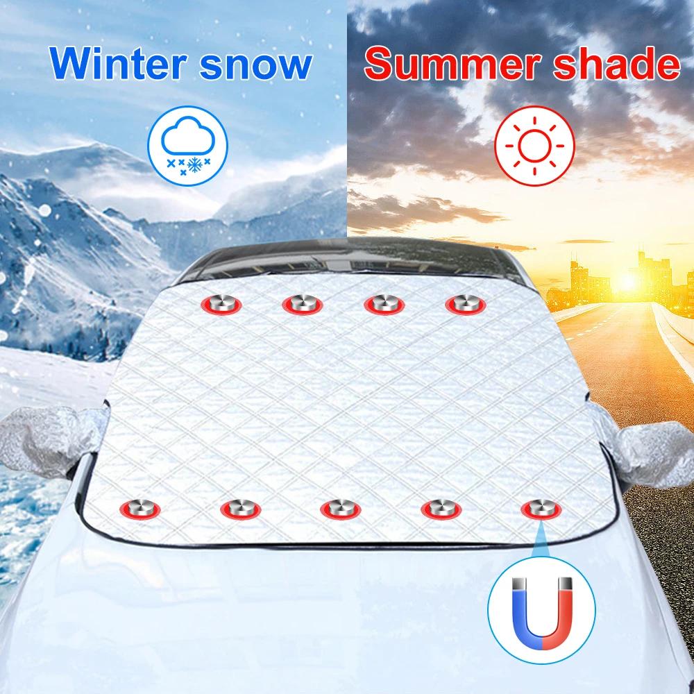 Magnetic 9 magnet car snow protector window windshield shade front and rear windshield cover visorith 9 Magnets Universal