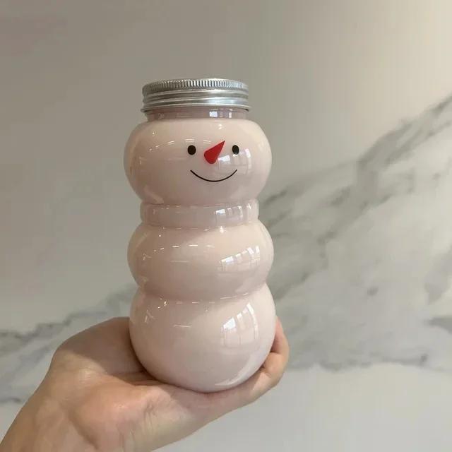 Kawaii Cat Water Bottles for Milk Tea Coffee Juice Portable Drinking Cup Home Transparent Juicing Beverage Drink Bottle BPA Free