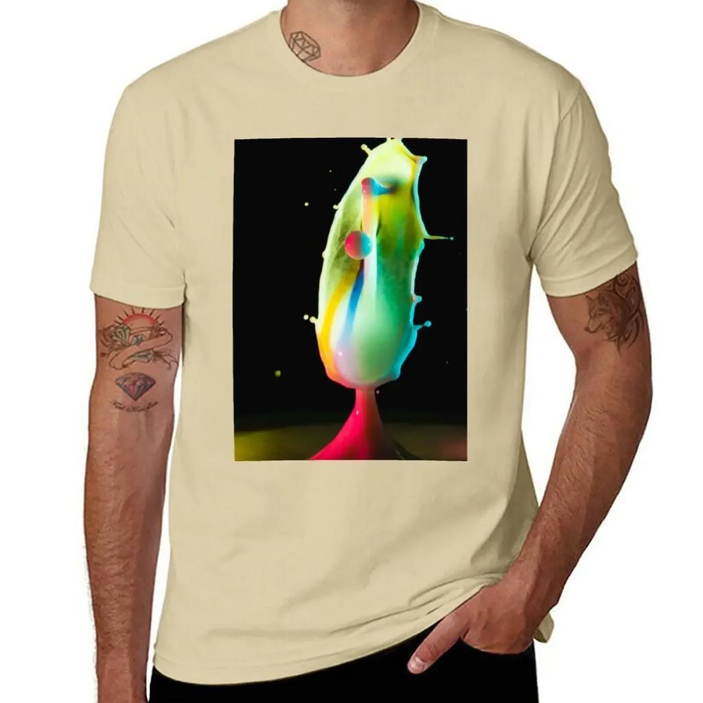 Rainbow Splash Tshirt For A Boy Anime Clothes Vintage Clothes Unisexs T Shirts