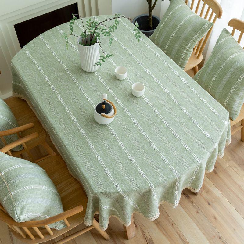 

Длинная овальная скатерть для дома, складная накладка на стол, ткань в японском стиле, скатерть для кофейного столика, ткань, хлопок, лен, скатерть светло-зеленого цвета Early summer light green Pillow 45*45cm core (1)