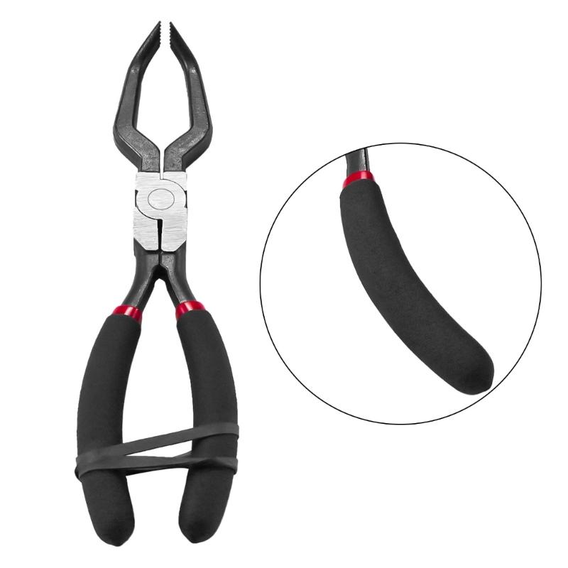 Spring Loaded One Handed Operation 8Inch Electrical Disconnect Removal Pliers Tool with Nonslip Grip for Tight Space
