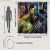 1pc The Hulk Shower Curtain - Polyester, Machine Washable with Hooks, Vibrant Superhero Design for Bathroom Decor, Action-Pack