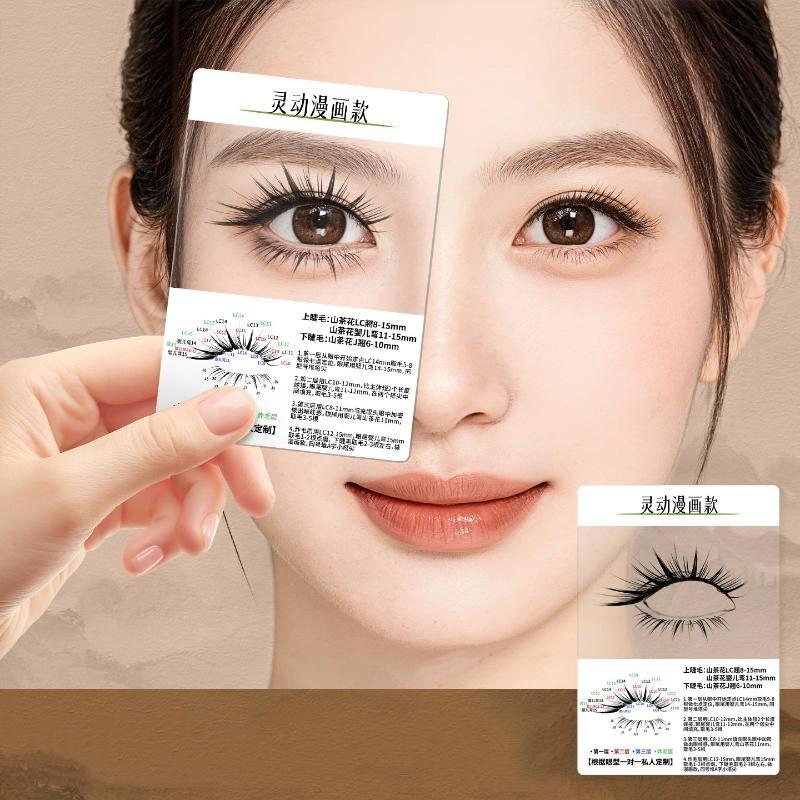 1pcs Professional Try-On Effect Lashes Style Display Board False Lash Trial Card Kit Lash Extensions Supplies Fake Lash Card