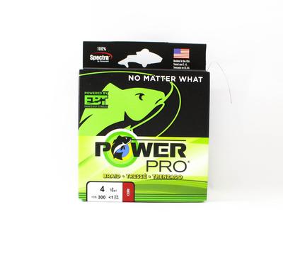 POWER PRO Braided Spectra Line 4lb X 300yds Red (7695)