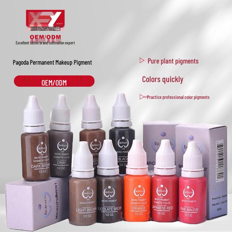 Beginner Eyebrow & Lip Blush Microblading Pigment for Natural Coloring and Fast Retention