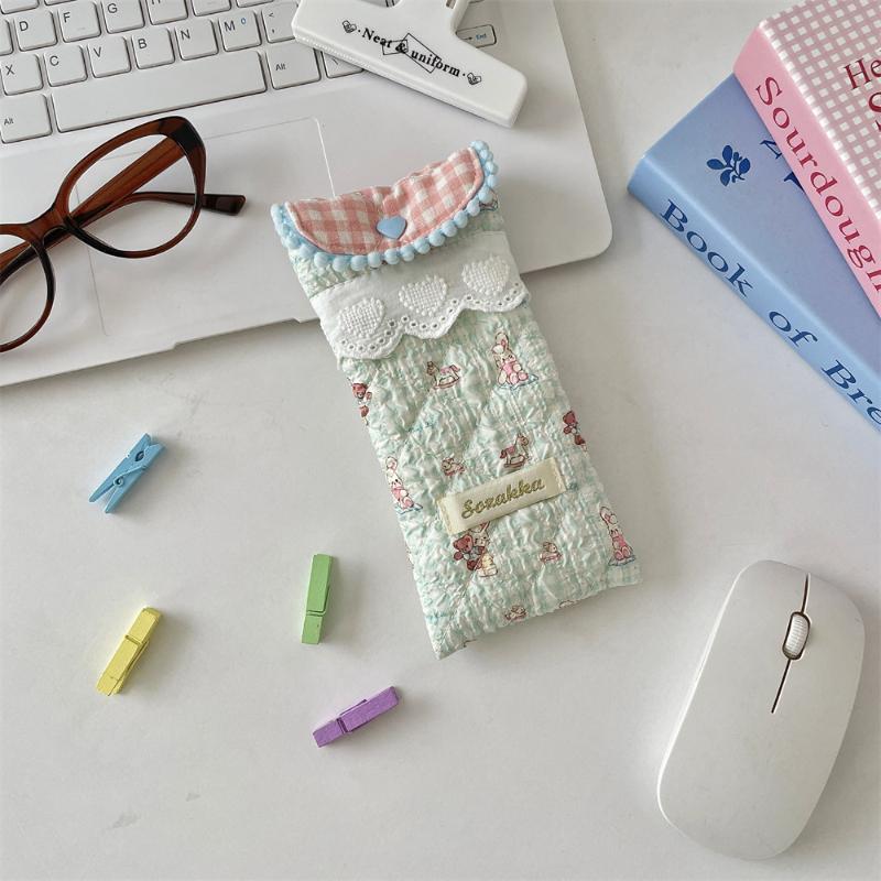 

Cute Cartoon Soft Glasses Case Portable Crush Proof Sunglasses Pouch Girls Eyewear Storage Bag