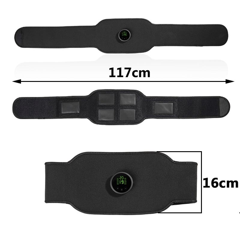 Ems Muscle Stimulator Abdominal Toning Belt Electric Smart Abs Trainer Waist Weight Loss Body Slimming Home Fitness Massager