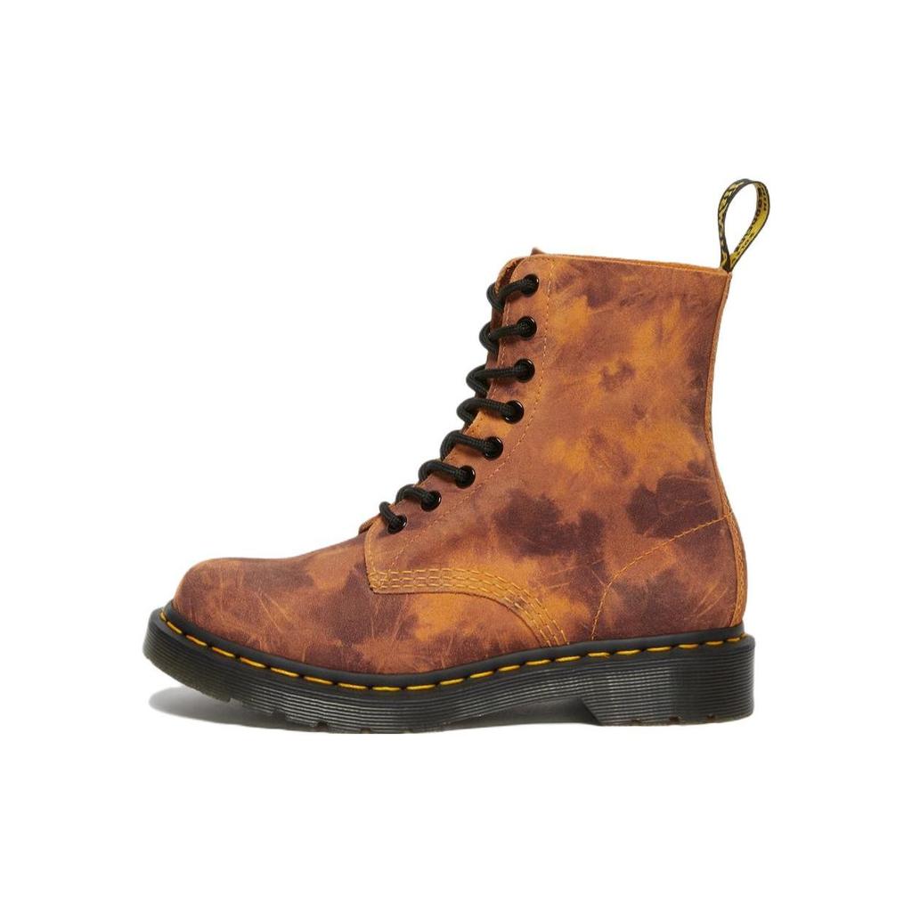 Dr. Martens 1460 Tie-Dye Deri Bağcıklı Bot Kadın Botları Turuncu 27962806