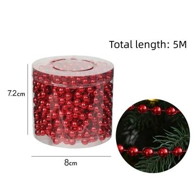 Creative Colored Bead Chain DIY Craft Christmas Decoration Bead String Decorative 5/10M Christmas Decoration Indoor Decoration