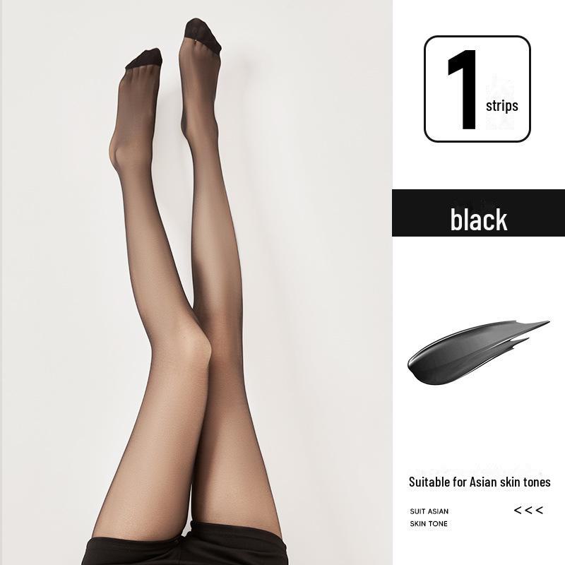 

Жіночі високопрозорі чорні шовкові колготки з котячими кігтями - літні тонкі, не зачіпляються, не спадають Super elastic with crotch [100-130 lbs]