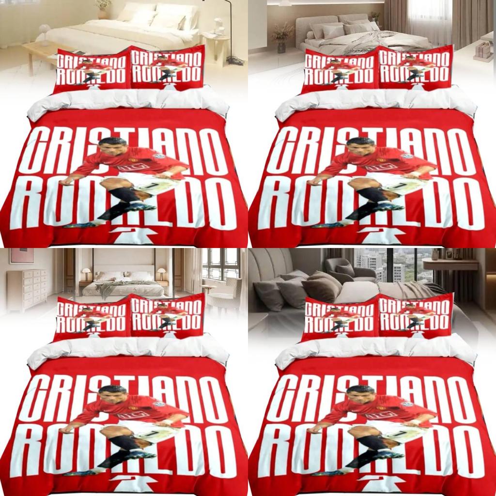 Cristiano Ronaldo Duvet Cover Set With Soft Material For Boys And Girls Room