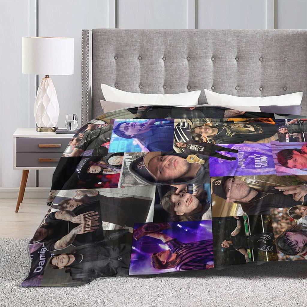 Dominik Mysterio Flannel Blanket Warm Soft Throw Blanket for Outdoor Picnic Fluffy Bedspread Sofa Bed Cover