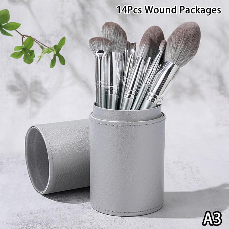 14Pcs Makeup Brushes Soft Set Face Eyes Make Up Brush Eyeshadow Brush Eyebrow Highlight Lips Brush Multifunctional Beginner