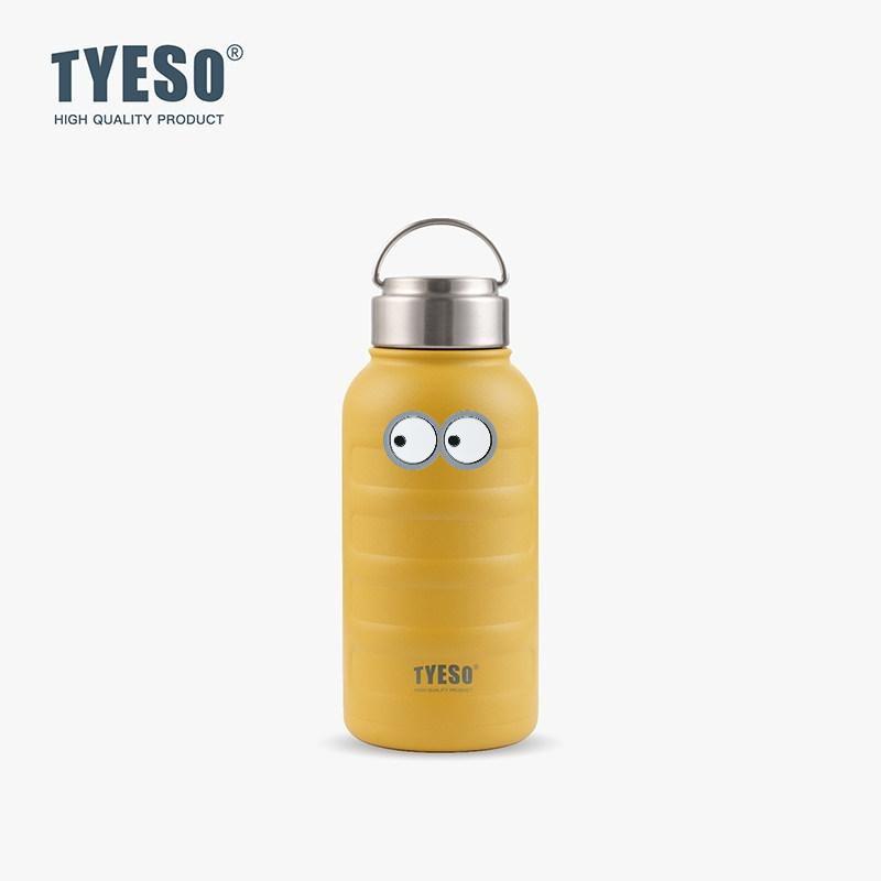 Tyeso 750ml Thermoses Stainless Steel Thermos Mug Thermal Tumbler Drinks Cup Water Bottle Portable Sport Vacuum Flasks Cup with Eye Sticker
