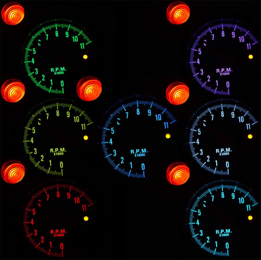 5" Car RPM Tachometer Gauge 7Color Backlight LED Shift Light For 4/6/8 Cylinder