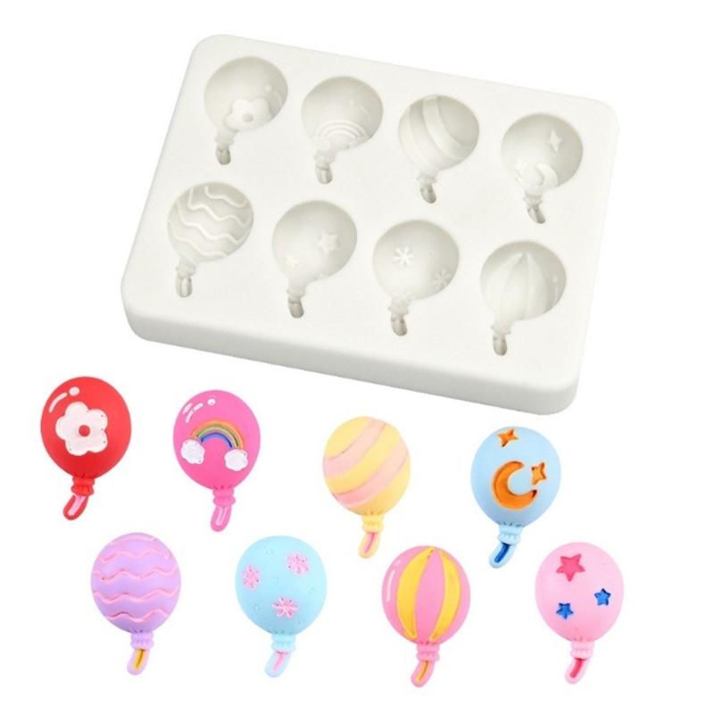 Creative Balloons Fondant Moulds Artistic Balloon Theme Silicone Fondant Moulds for Crafting and Cake Decoration