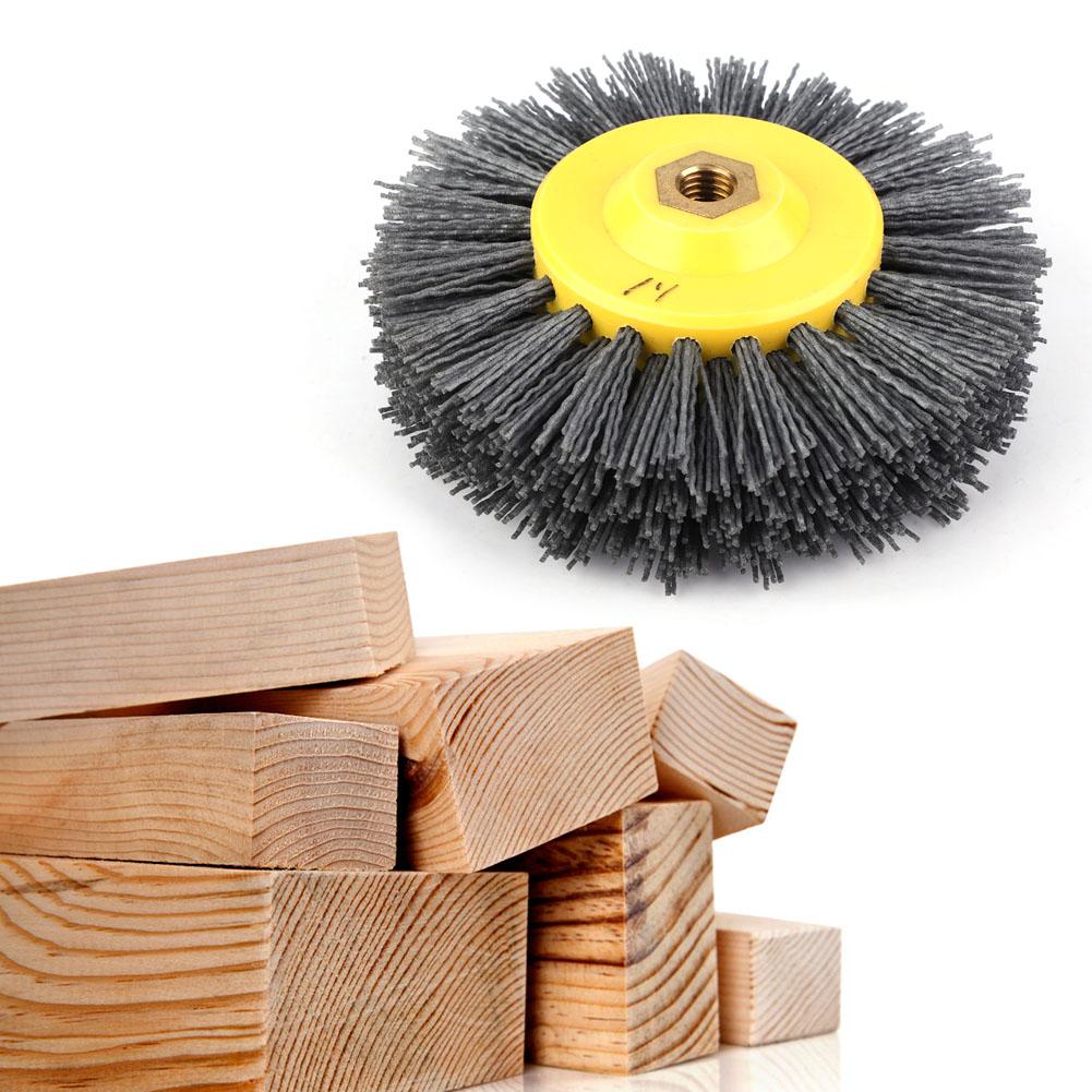 Abrasive Wire Drawing Wheel Brush Polished Head Brush for Antique Stone Wood (120#)