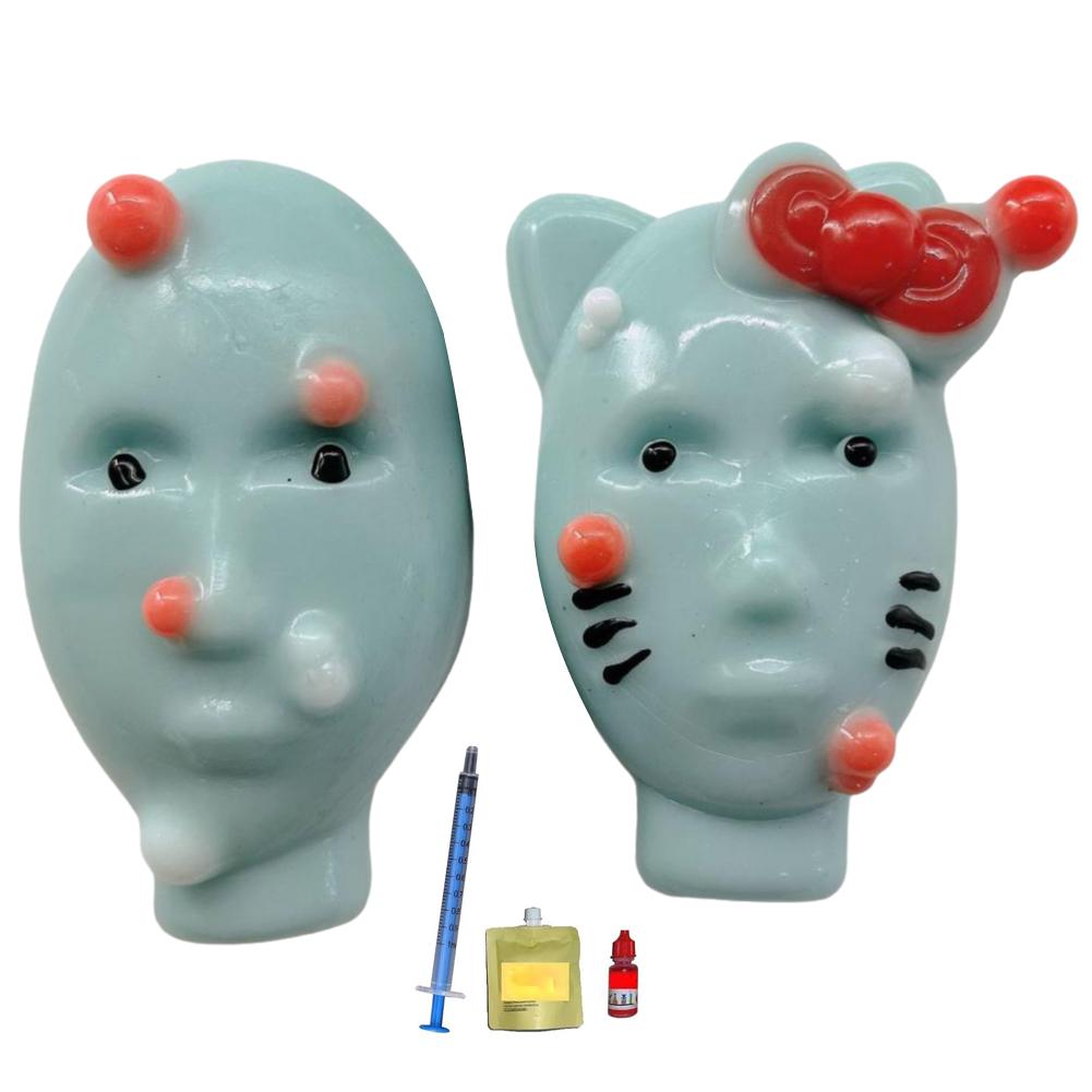 Funny Pimple Popper Acne Relief Toy Silicone Homemade Pinching Decompression Toys Weird Alien Design Stress Relief Squeeze Toys
