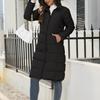 Women's Cotton Jacket, Medium Length, Slimming Warm Overcoat Winter