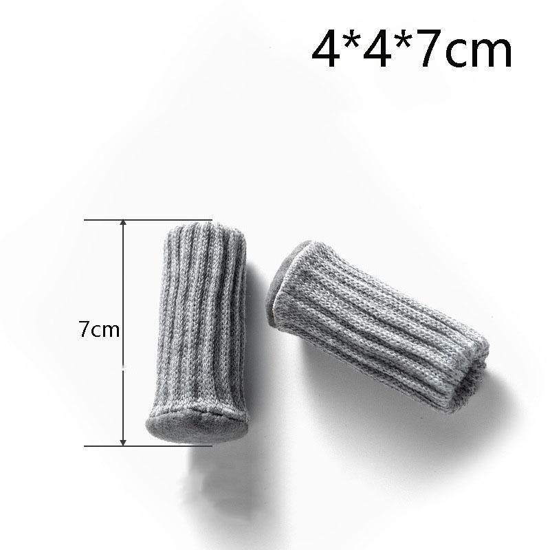 

Вязаные чехлы на ножки стула с силиконовым захватом, противоскользящие, шумопоглощающие, защитные накладки для пола, мебельные накладки 4pcs