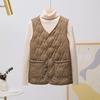 New Cotton Vest Women's Short Autumn and Winter Wear Sleeveless Jacket Cardigan Cotton Vest Fashionable Velvet Loose Vest