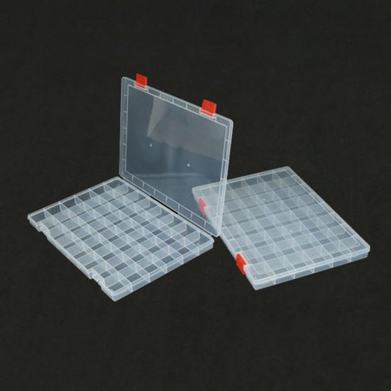 Fishing Bait Storage Box 48 Grid Design Transparent Compact Portable Wide Application Lure Organizer Fishing Hook Case
