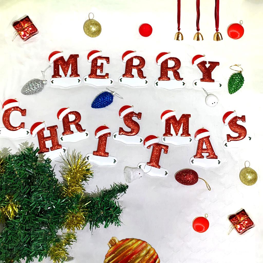 Chic 26 Letter Resin Alphabet Ornaments For Christmas Tree Unique Holiday Decor