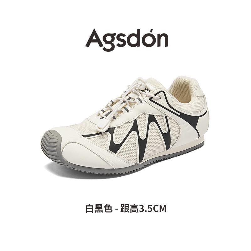 Augustus Dengde Training Shoes Women's 2025 New Autumn Retro Niche Racing Shoes Flat-soled Sports Shoes Small White Board Shoes
