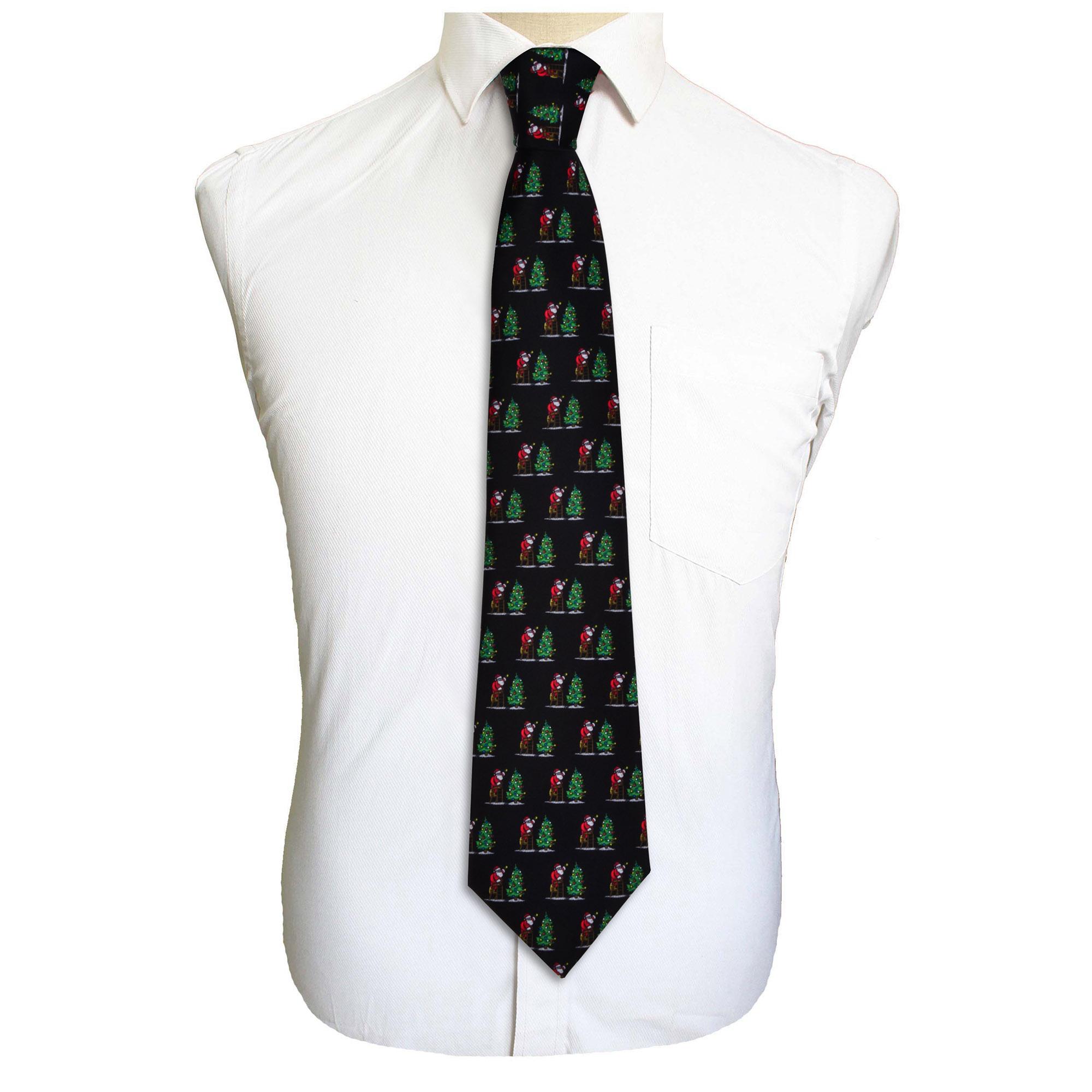 GUSLESON Qualitäts Seiden Weihnachtskrawatte 9cm Herren Mode Druck Krawatten Helloween Festival Krawatte Weich Designer Charakter Krawatte white