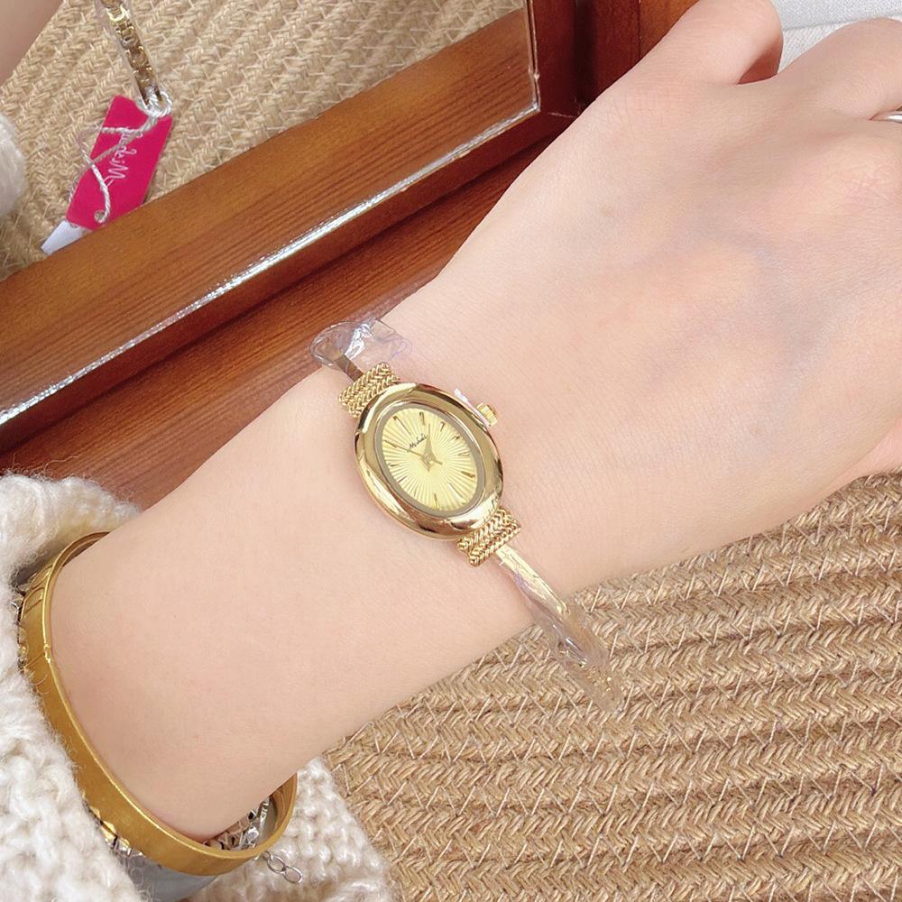 Oval Thin Belt Bracelet Steel Belt Watch Fashion Sense Women S Watch